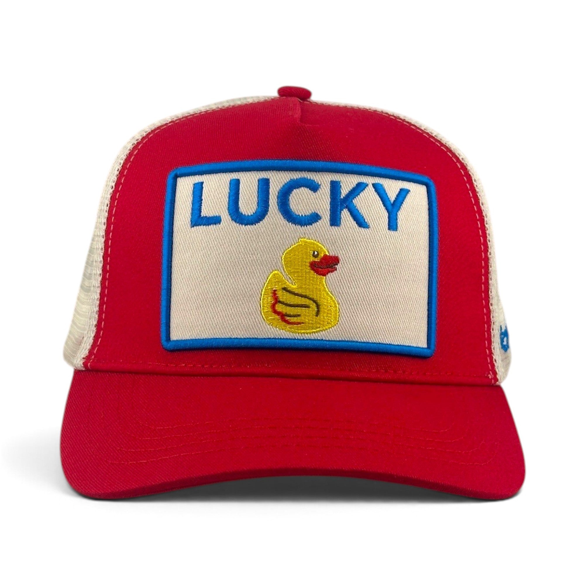 Lucky Duck Trucker Hat - Red
