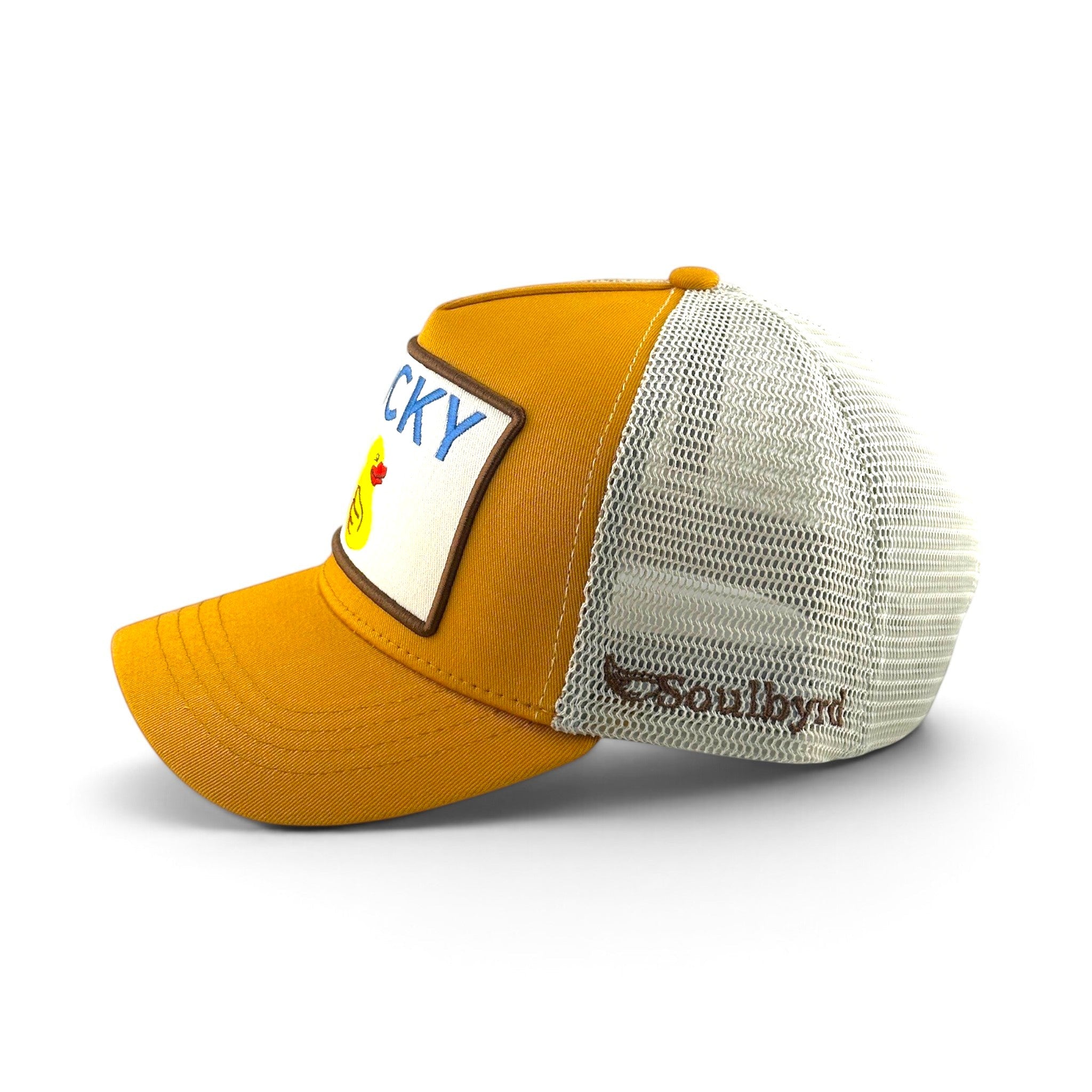 Lucky Duck Trucker Hat - Mustard