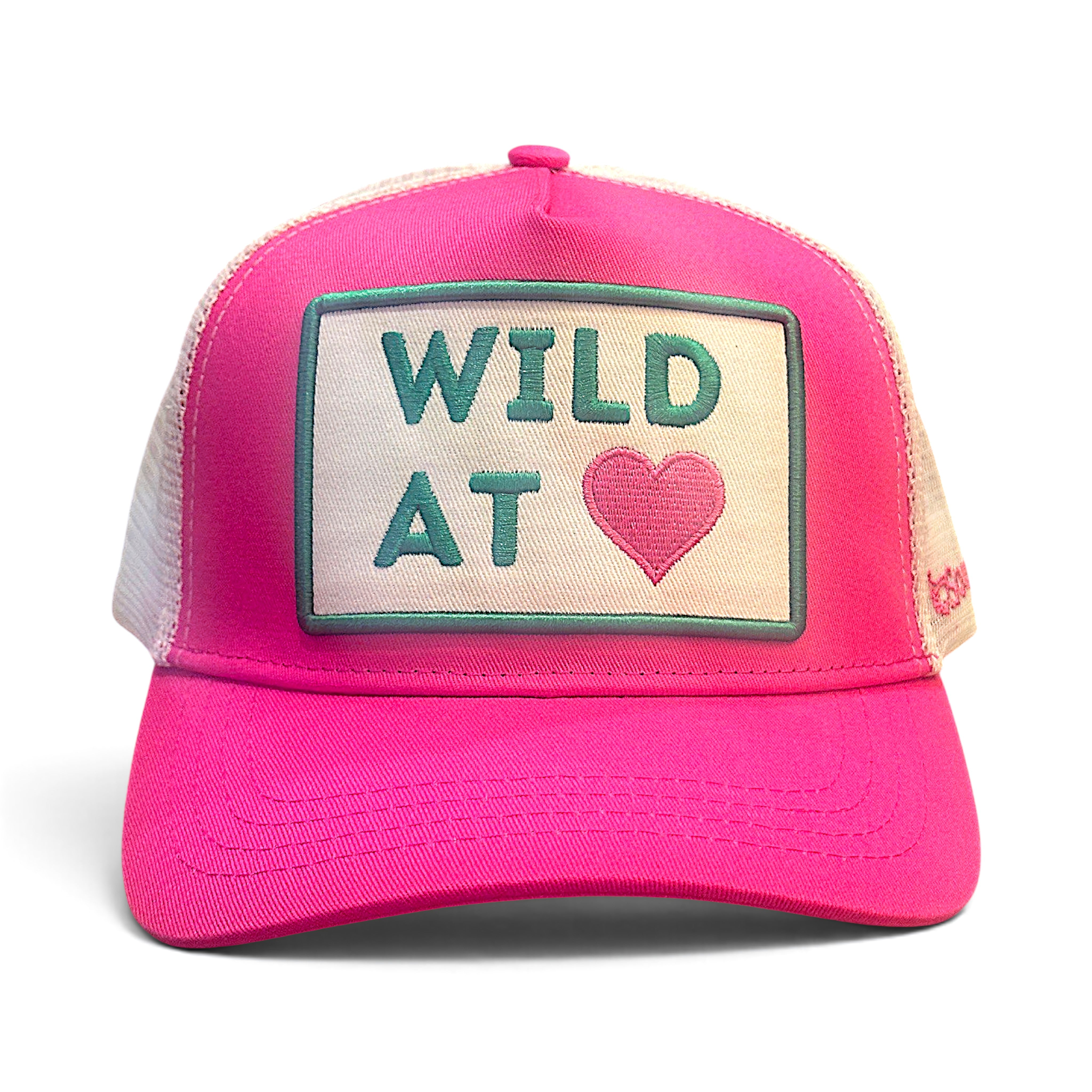 Wild at Heart Trucker Hat - Bright Pink