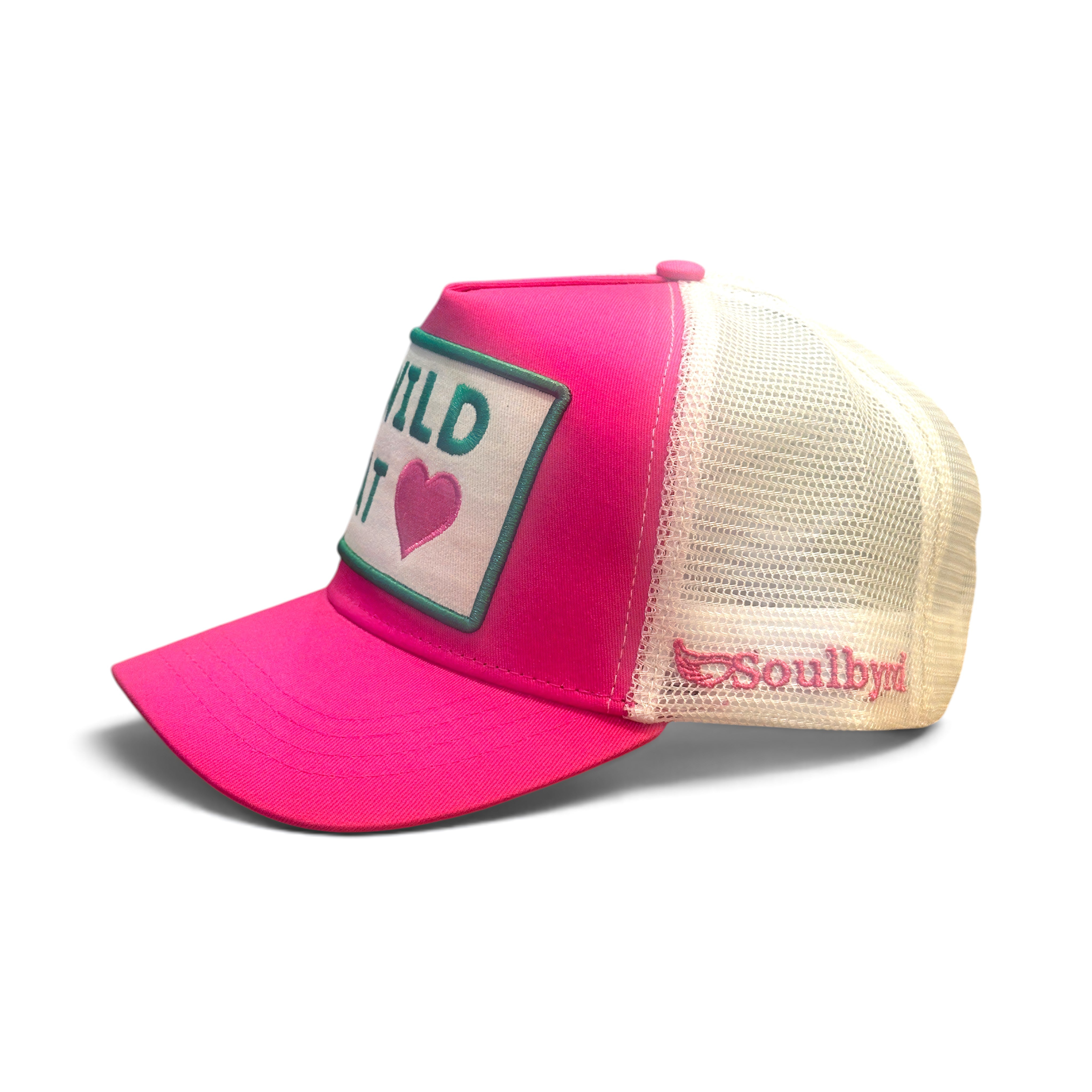 Wild at Heart Trucker Hat - Bright Pink