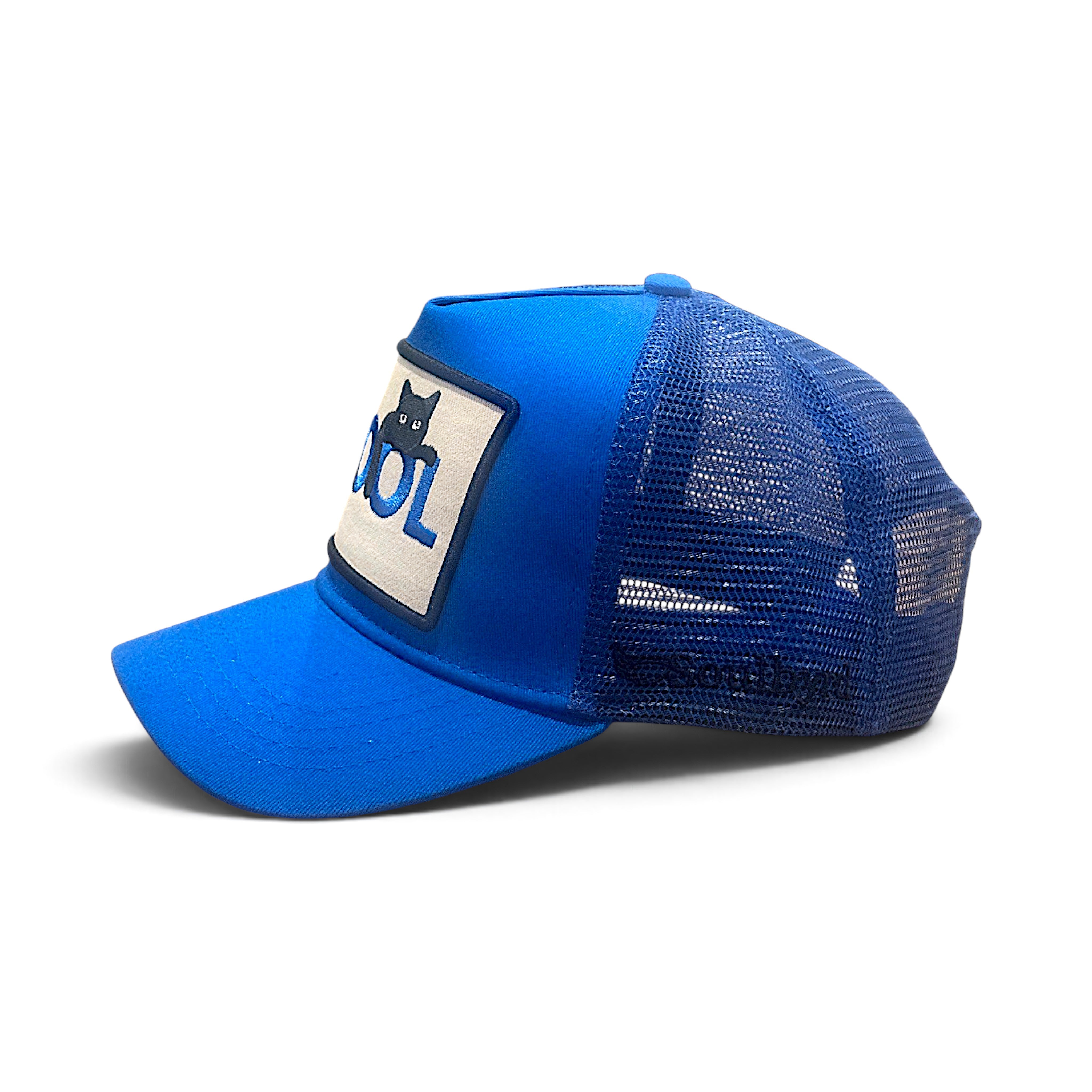 Cool Cat Trucker Hat - Blue