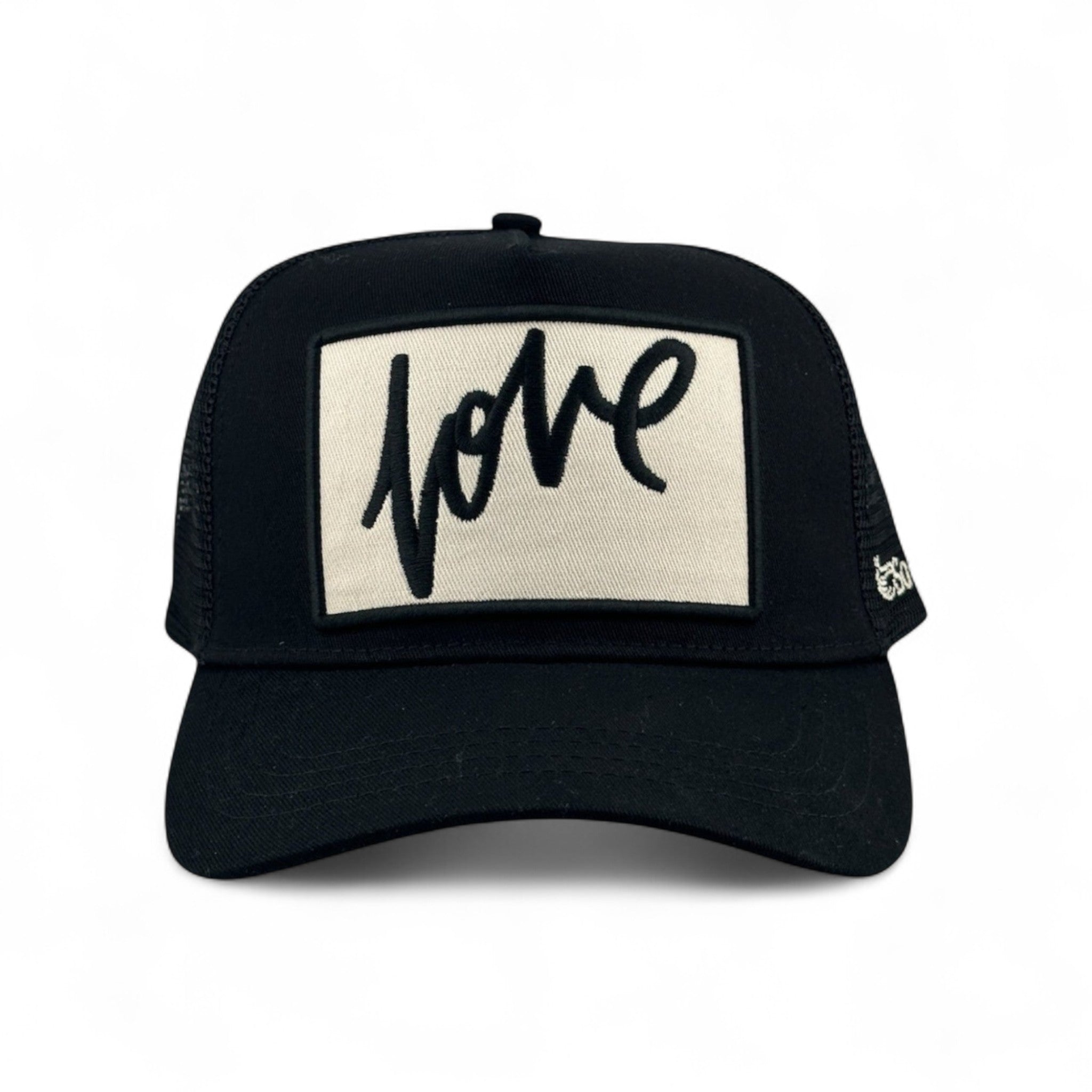 Love Cursive Trucker - Black BLACK